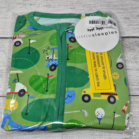 NIB Little Sleepies Toddler Fairway Fun Zippy Size 3T - Picture 1 of 3
